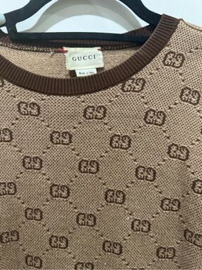 Gucci kid Brown Monogram Knit Sweater